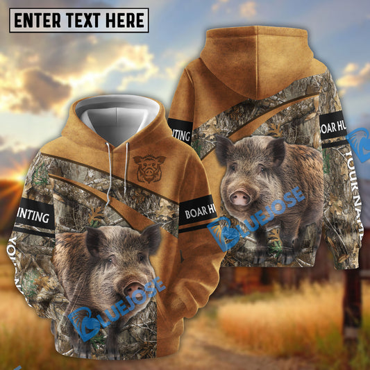 BlueJose Wild Boar Hunting Camo Hoodie Personalized 3D Hoodie For Hunting Lover