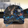 BlueJose Deer Hunting American Flag Camo Multicolor Personalized Cap (6 color)