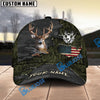 BlueJose Deer Hunting American Flag Camo Multicolor Personalized Cap (6 color)