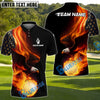 BlueJose Fire Eagle Golf Polo Shirt, Customized Name & Team Name 3D Shirts (4 Colors)