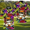 BlueJose Cool Cat Swing Golf Polo Shirt, Customized Name & Team Name 3D Shirts (4 Colors)