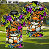 BlueJose Cool Cat Swing Golf Polo Shirt, Customized Name & Team Name 3D Shirts (4 Colors)