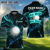 BlueJose Electric Golf Repeat Funny Golf Polo Shirt, Customized Name & Team Name 3D Shirts (4 Colors)