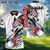 BlueJose Savage Wolf Golf Polo Customized Name, Team Name 3D Shirts (4 Colors)
