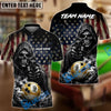 BlueJose Billiards Ball 9 Reaper Bullet Hole US Flag Personalized Shirt (2 Colors)
