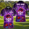 BlueJose Neon Swing Golf Polo Customized Name, Team Name 3D Shirts (4 Colors)