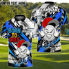BlueJose Born To Golf ‚Äì Street Swing Golf Polo Customized Name, Team Name 3D Shirts (4 Colors)