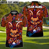 BlueJose Urban Graffiti Rabbit Golf Polo Shirt Customized Name, Team Name 3D Shirts (4 Colors)