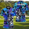 BlueJose Savage Gorilla Swing Golf Polo Shirt Customized Name, Team Name 3D Shirts (4 Colors)