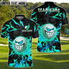 BlueJose Savage Smile Swing Golf Polo Shirt Customized Name, Team Name 3D Shirts (4 Colors)