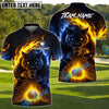 BlueJose Blazing Wolf Strike Golf Polo Shirt Customized Name, Team Name 3D Shirts (4 Colors)