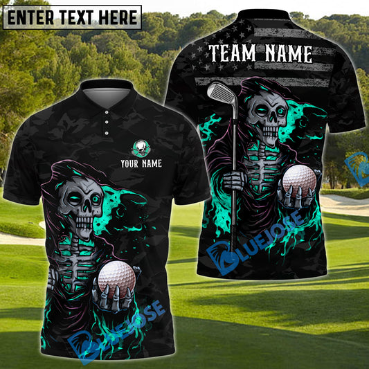 BlueJose Patriot Reaper Golf Polo Shirt Customized Name, Team Name 3D Shirts (4 Colors)