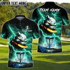 BlueJose Savage Wolf Disc Golf Shirt Personalized Name, Team Name 3D Shirt (4 Colors)