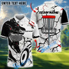 BlueJose Wolf Strike Disc Golf Polo Shirt Personalized Name, Team Name 3D Shirt (4 Colors)