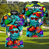BlueJose Street King Disc Golf Polo Shirt Personalized Name, Team Name 3D Shirt (4 Colors)
