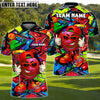 BlueJose Street King Disc Golf Polo Shirt Personalized Name, Team Name 3D Shirt (4 Colors)