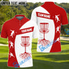 BlueJose Power Drive Disc Golf Polo Shirt Personalized Name, Team Name 3D Shirt (4 Colors)