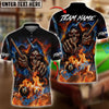 BlueJose Billiards 8 Ball 9 Ball Flame Reaper Cue Breaking Glass Personalized Name Shirt (4 Colors)