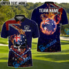 BlueJose Patriotic Skull Golf Polo Shirt Personalized Name, Team Name 3D Shirt (4 Colors)