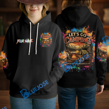BlueJose Personalized Let’s Go Camping Adventure Hoodie