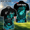 BlueJose Hellfire Bulldog Disc Golf Polo Personalized Name, Team Name 3D Shirt (4 Colors)