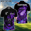 BlueJose Hellfire Bulldog Disc Golf Polo Personalized Name, Team Name 3D Shirt (4 Colors)