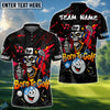 BlueJose Born To Golf Skull Rap Style Polo Personalized Name, Team Name 3D Shirt (4 Colors)