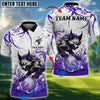 BlueJose Wolf Strike Golf Polo Personalized Name, Team Name 3D Shirt (4 Colors)