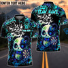 BlueJose Darts Scary Cute Panda With Dartboard Design Personalized Name, Team Name Unisex Shirt (4 Colors)