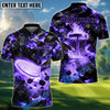 BlueJose Blazing Disc Golf Polo Personalized Name, Team Name 3D Shirt (4 Colors)