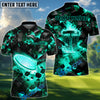 BlueJose Blazing Disc Golf Polo Personalized Name, Team Name 3D Shirt (4 Colors)