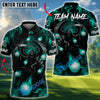 BlueJose Flaming Reaper Strike Golf Polo Personalized Name, Team Name 3D Shirt (4 Colors)