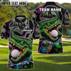 BlueJose Crocodile Funny Golf Polo Personalized Name, Team Name 3D Shirt (4 Colors)
