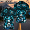 BlueJose Darts Valentine Cute Bear Design Personalized Name, Team Name Unisex Shirt (4 Colors)