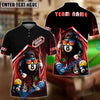 BlueJose Billiards 8 Ball Funny Character Swirl Customized Name, Team Name 3D Shirt (6 Colors)