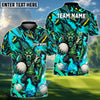 BlueJose Golf Angry Wolf Chaos Graphic Design Personalized Name, Team Name 3D Shirt (4 Colors)