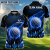 BlueJose Golf Thunder Ice Power Design Personalized Name, Team Name 3D Shirt (4 Colors)