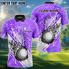 BlueJose Golf Lightning Flame Design Personalized Name, Team Name 3D Shirt (4 Colors)
