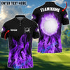 BlueJose Golf Heavenly Flame Design Personalized Name, Team Name 3D Shirt (4 Colors)