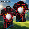BlueJose Golf King Crown Design Personalized Name, Team Name 3D Shirt (4 Colors)