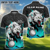 BlueJose Golf Fierce Wolf Design Personalized Name, Team Name 3D Shirt (4 Colors)