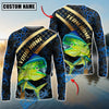 Bluejose Fishing Blue Gold Honeycomb Water Custom Name & Team Name 3D Shirts (12 Breeds)