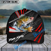 BlueJose Fishing Red White Tornado Graphic Personalized Name Classic 3D Cap (13 Breeds)
