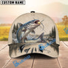 BlueJose Fishing Vintage Lake Scene Personalized Name Classic 3D Cap (13 Breeds)