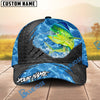 BlueJose Fishing Sea Metal Rip Personalized Name Classic 3D Cap (13 Breeds)