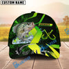 BlueJose Fishing Neon Green Neon Hook Splash Personalized Cap (13 Breeds)