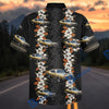 Bluejose Personalized Car Gold Classic Muscle Car Hibiscus Hawaiian Shirt
