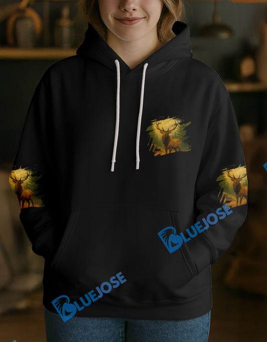 BlueJose Black Elk Hunter Personalized Name Hoodie For Hunting Lover