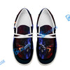 BlueJose Billiard Ball 8 Dragon And Wolf White Canvas Loafer Shoes