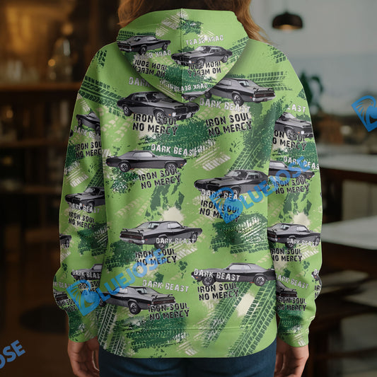 Bluejose Personalized 1970 Mercury Cougar Classic Muscle Car Hoodie